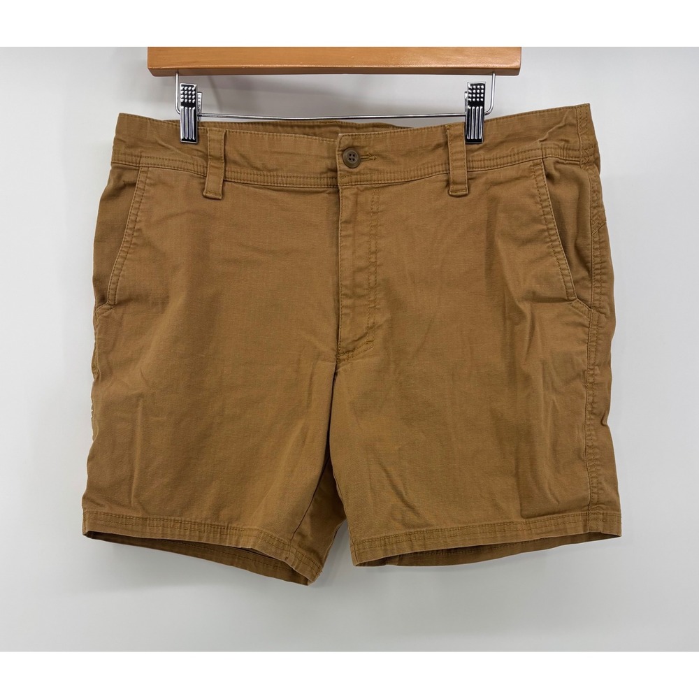 L.L.Bean Explorer Ripstop Shorts Men's 36 Brown 7" Inseam Outdoor Hiking